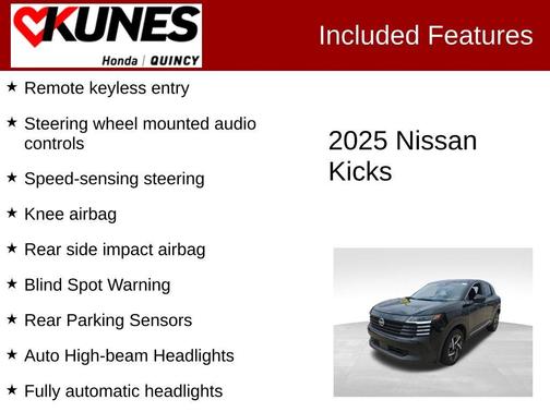 Super Black 2025 Nissan Kicks SV