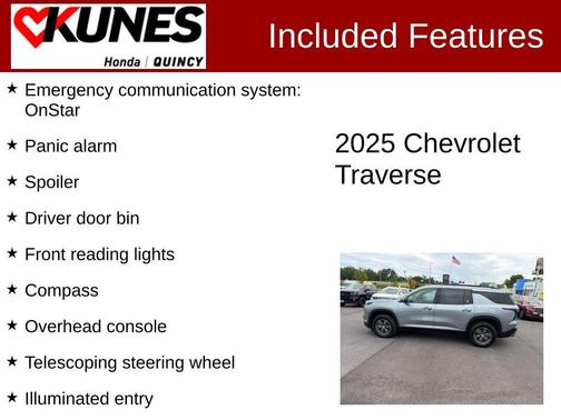 Sterling Gray Metallic 2025 Chevrolet Traverse LT