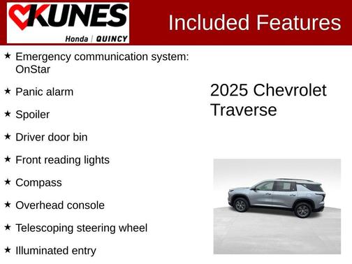 Sterling Gray Metallic 2025 Chevrolet Traverse LT