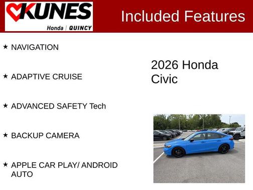 Boost Blue Pearl 2026 Honda Civic Sport