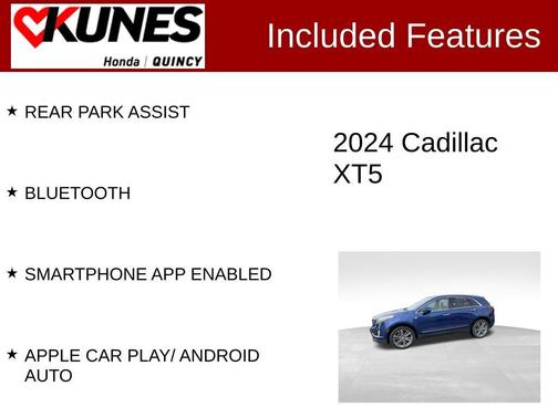 Opulent Blue Metallic 2024 Cadillac XT5 Premium Luxury