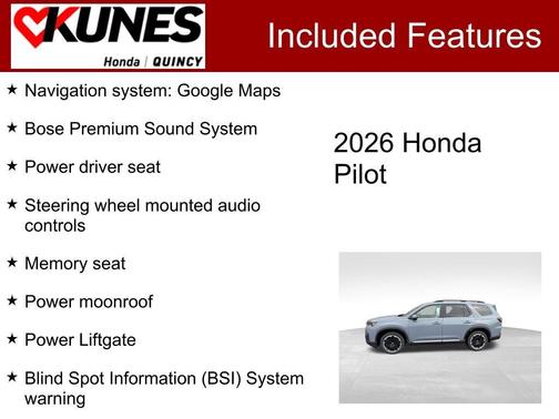 Sonic Gray Pearl 2026 Honda Pilot Touring S