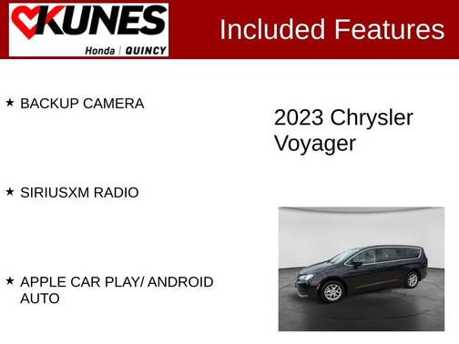 Brilliant Black Crystal Pearlcoat 2023 Chrysler Voyager LX