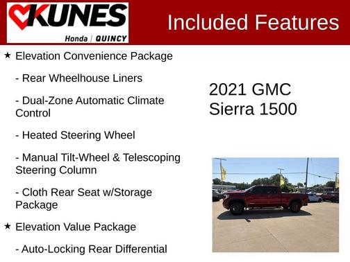 Red 2021 GMC Sierra 1500 Elevation