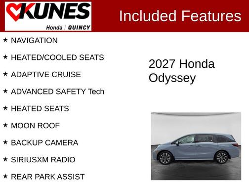 Gray Pearl 2027 Honda Odyssey Elite