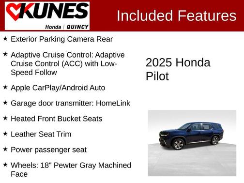 Obsidian Blue Pearl 2025 Honda Pilot EX-L
