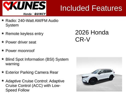 Platinum White Pearl 2026 Honda CR-V Hybrid Sport