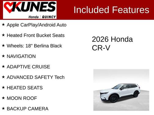 Platinum White Pearl 2026 Honda CR-V Hybrid Sport