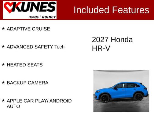Boost Blue Pearl 2027 Honda HR-V Sport