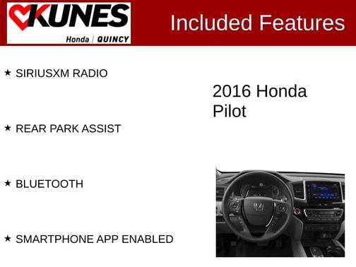 White 2016 Honda Pilot Touring