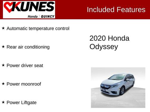 Platinum White Pearl 2020 Honda Odyssey EX-L