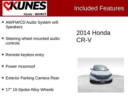 White 2014 Honda CR-V EX