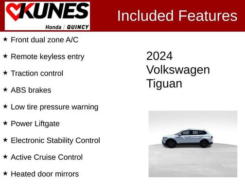Pure White 2024 Volkswagen Tiguan 2.0T SE