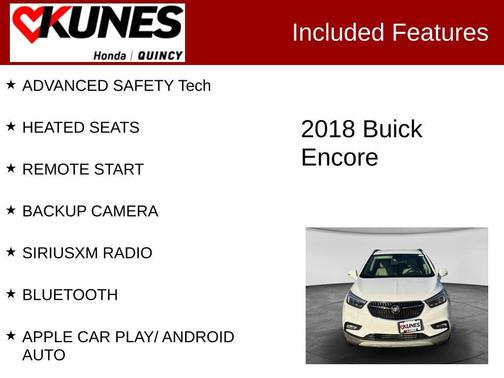 White Frost Tri-Coat 2018 Buick Encore Essence