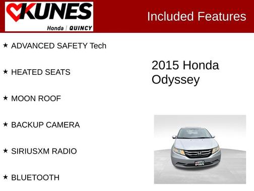 Alabaster Silver Metallic 2015 Honda Odyssey EX-L
