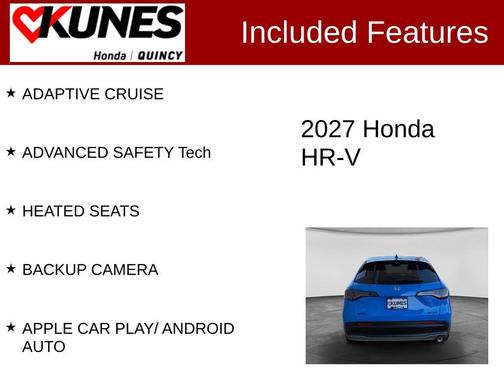 Boost Blue Pearl 2027 Honda HR-V Sport