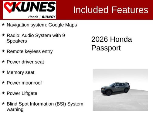 Ash Green 2026 Honda Passport TrailSport