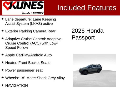 Ash Green 2026 Honda Passport TrailSport
