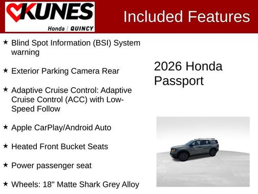 Ash Green 2026 Honda Passport TrailSport