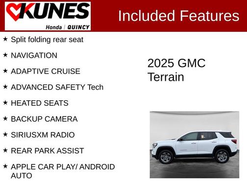 Summit White 2025 GMC Terrain Elevation