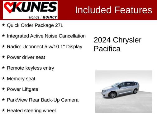 Silver Mist Clearcoat 2024 Chrysler Pacifica Touring-L