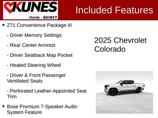 Summit White 2025 Chevrolet Colorado Z71