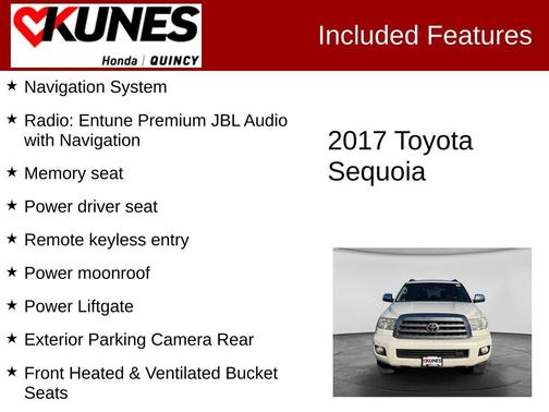 Super White 2017 Toyota Sequoia Platinum