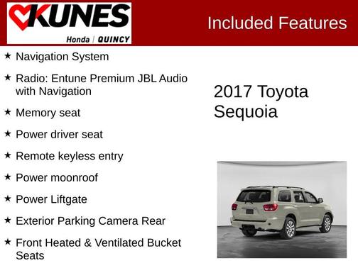 Super White 2017 Toyota Sequoia Platinum