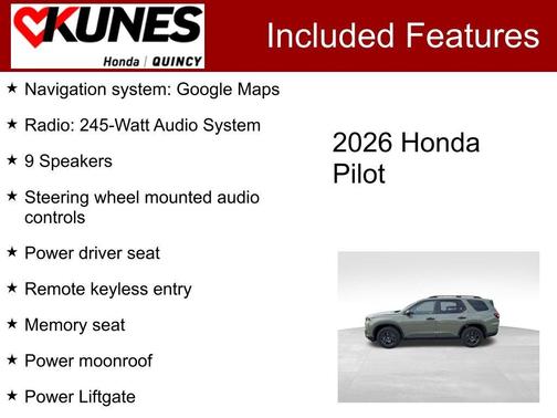 Ash Green 2026 Honda Pilot TrailSport