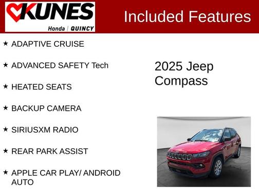 Red 2025 Jeep Compass Limited