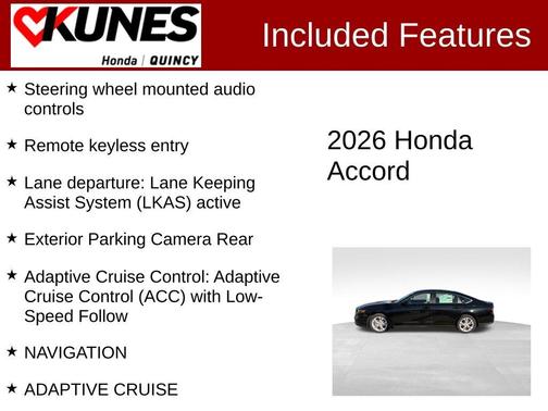 Crystal Black Pearl 2026 Honda Accord LX