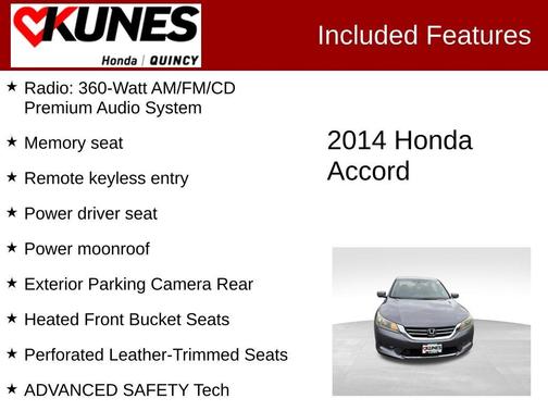 Alabaster Silver Metallic 2014 Honda Accord EX-L