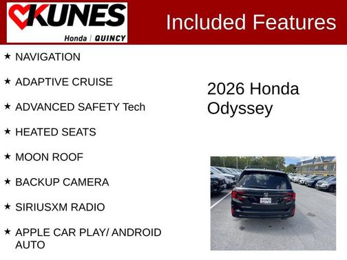 Crystal Black Pearl 2026 Honda Odyssey EX-L