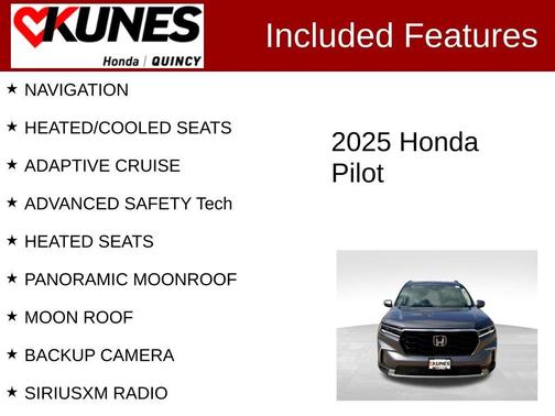 Gray 2025 Honda Pilot Elite