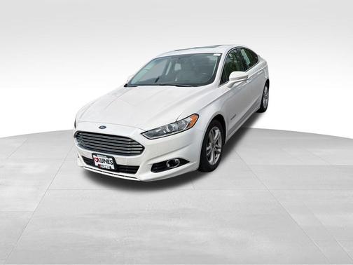 White Platinum Clearcoat Metallic 2016 Ford Fusion Hybrid Titanium