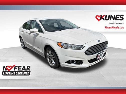 White Platinum Clearcoat Metallic 2016 Ford Fusion Hybrid Titanium