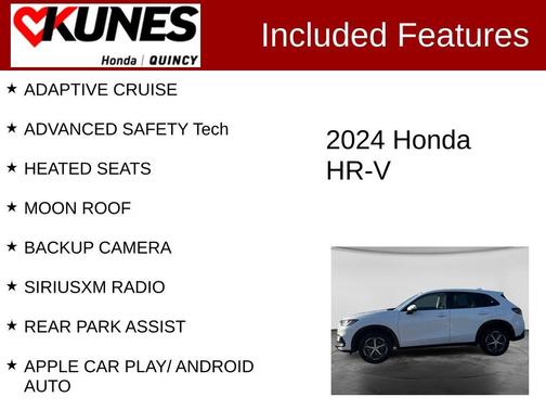Platinum White 2024 Honda HR-V EX-L