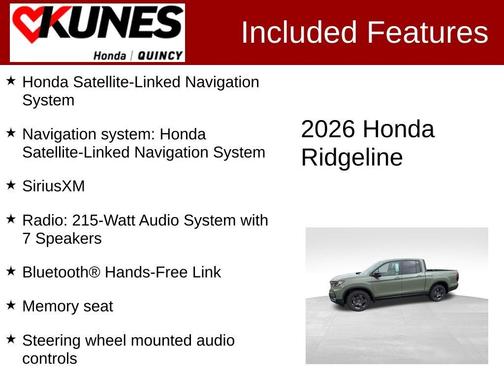 Ash Green 2026 Honda Ridgeline TrailSport