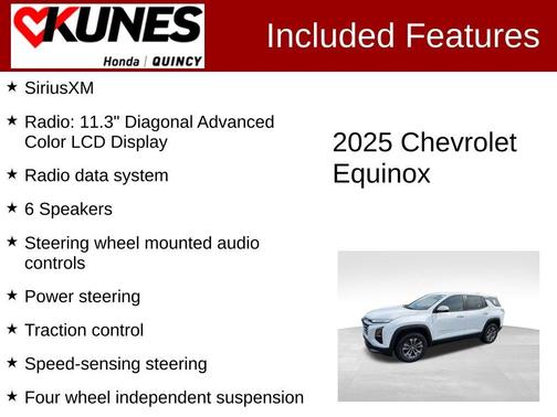 Summit White 2025 Chevrolet Equinox LT