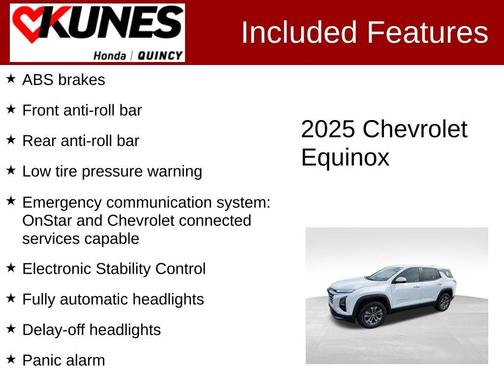 Summit White 2025 Chevrolet Equinox LT