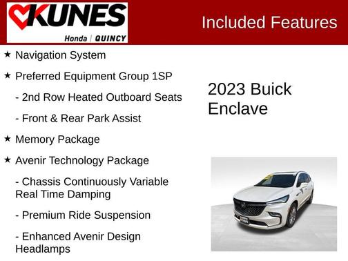White 2023 Buick Enclave Avenir