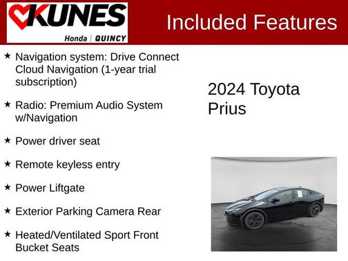 Midnight Black Metallic 2024 Toyota Prius LE