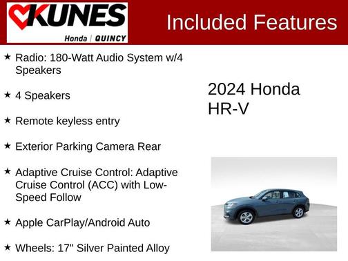 Urban Gray Pearl 2024 Honda HR-V LX