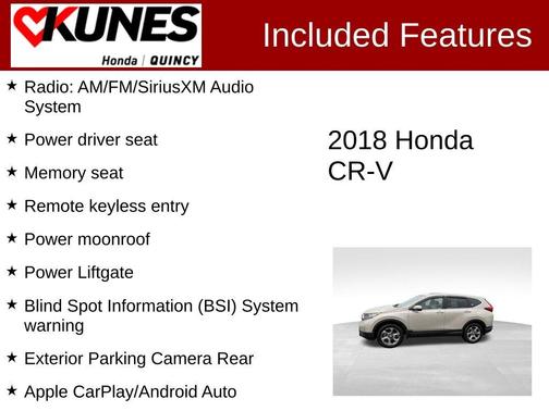 Champagne 2018 Honda CR-V EX-L