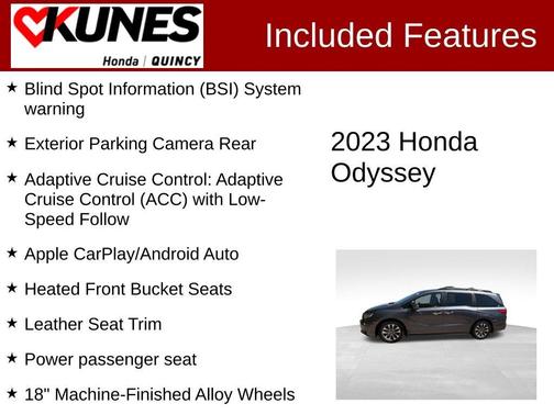 Gray 2023 Honda Odyssey EX-L