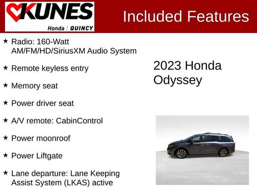 Gray 2023 Honda Odyssey EX-L