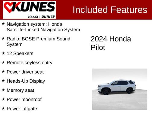 White 2024 Honda Pilot Elite