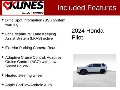 White 2024 Honda Pilot Elite