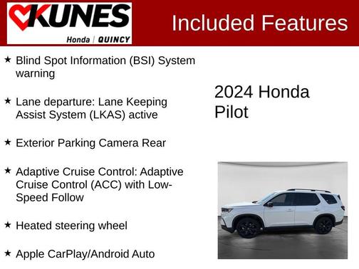 White 2024 Honda Pilot Elite