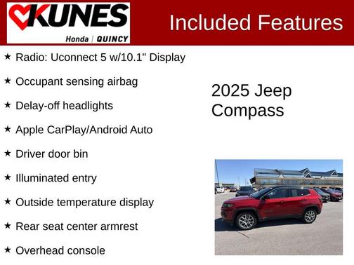Red 2025 Jeep Compass Limited